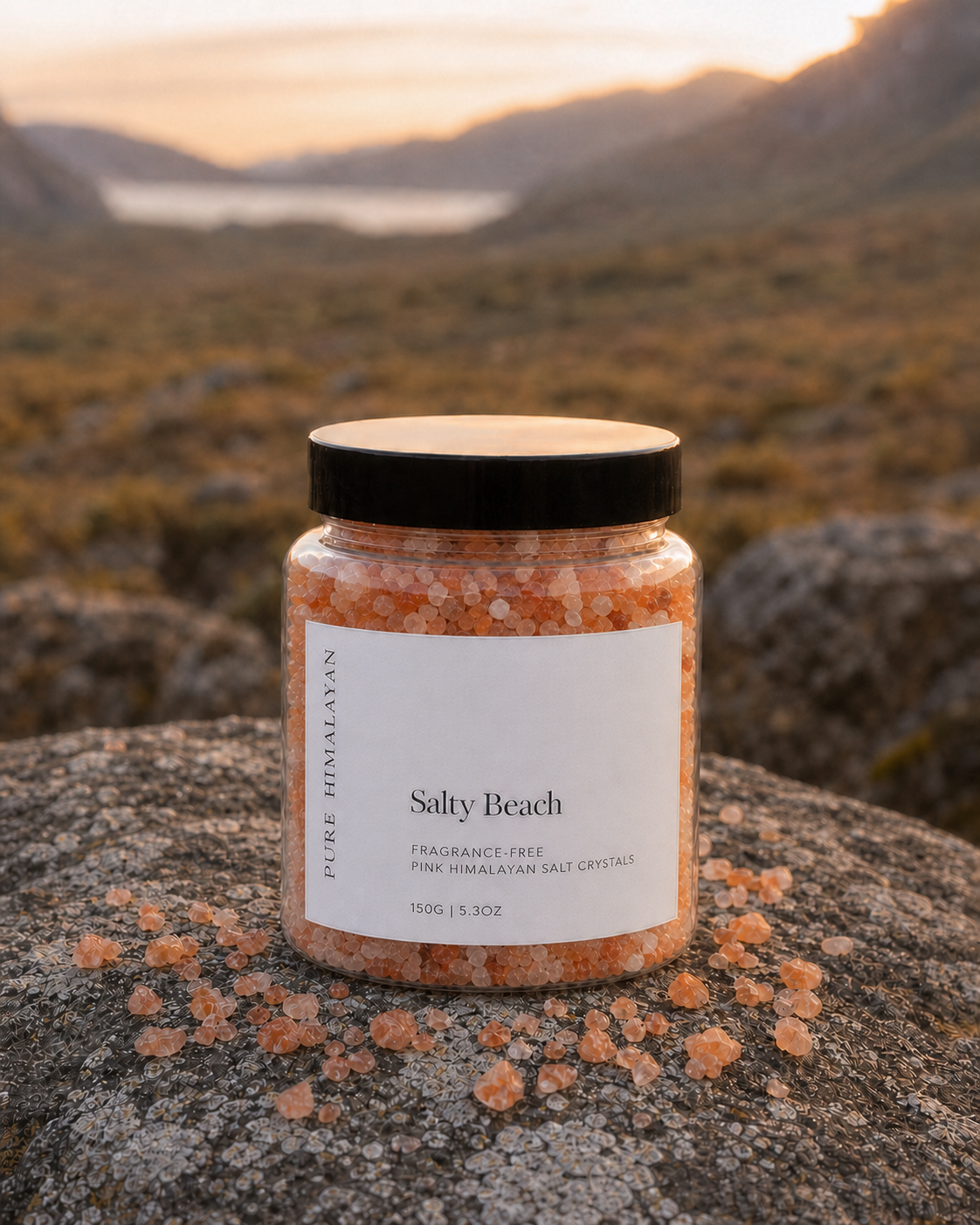 Pure Himalayan fragrance-free pink salt crystals